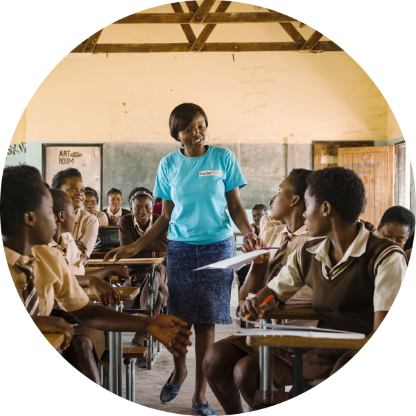 CAMFED Association member in a classroom